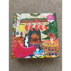 Galison Fireside Friends 1000 Piece Puzzle NIB Winter Host Gift Christmas Game